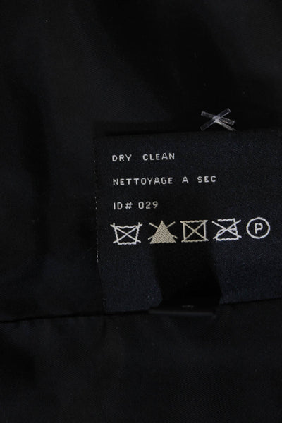 Cole Haan Womens Black Nylon Puffer Jacket Snap Closure Long Sleeve Size S