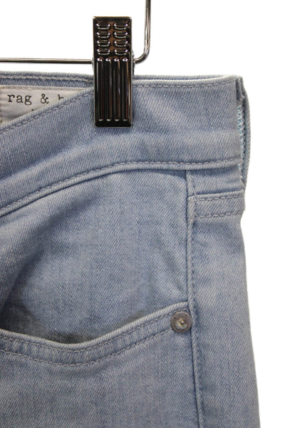 Rag & Bone Womens Skinny Jeans Blue Button Mid Rise Size 27
