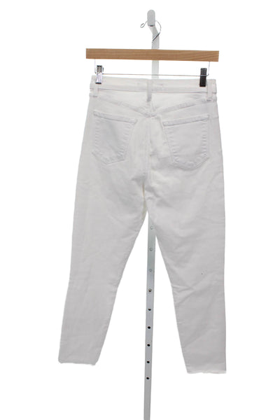 J Brand Womens Skinny Jeans White High Rise Cotton Blend Size 27