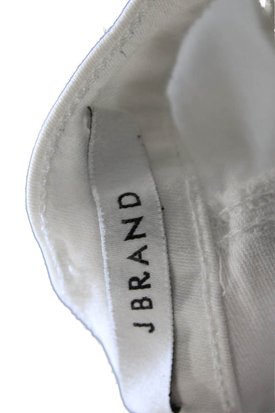 J Brand Womens Skinny Jeans White High Rise Cotton Blend Size 27