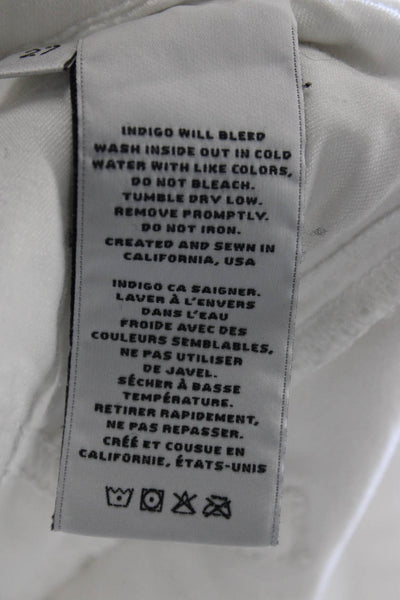 J Brand Womens Skinny Jeans White High Rise Cotton Blend Size 27