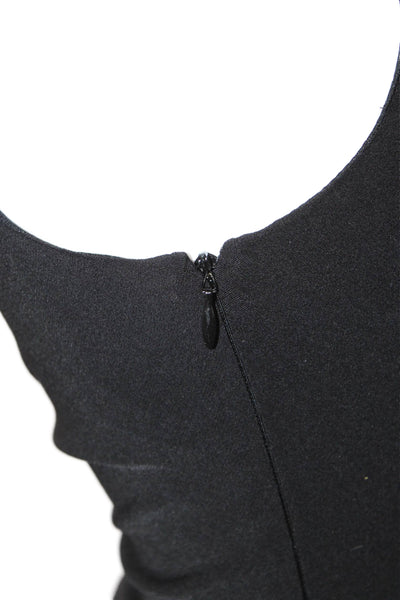 Laundry by Shelli Segal Women One Shoulder Black Maxi Dress Sleeveless Size 4
