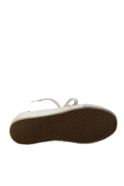 Rag & Bone Womens Lace Up Round Toe Leather Low Top Sneakers White Size 38.5