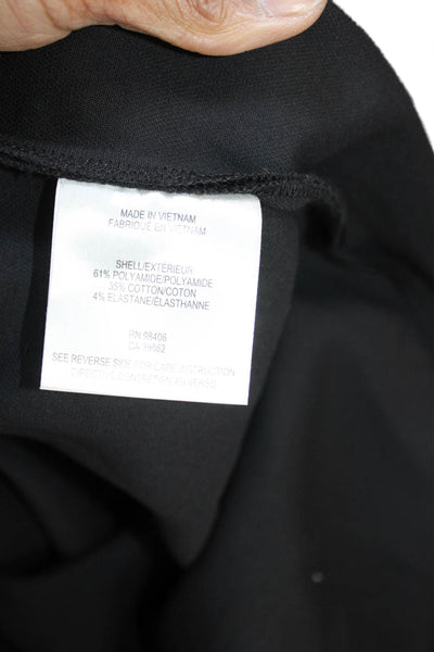 Theory Womens Sleeveless Sheath Dress Black Round Neck Zip Size 2
