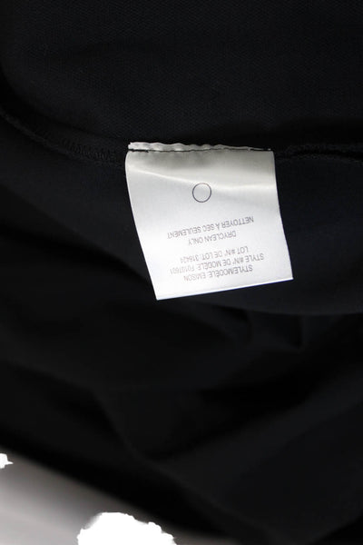 Theory Womens Sleeveless Sheath Dress Black Round Neck Zip Size 2
