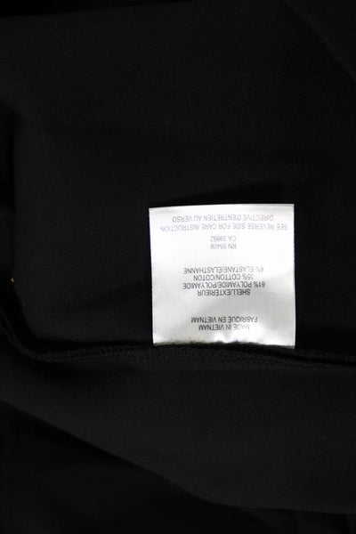 Theory Womens Sleeveless Sheath Dress Black Round Neck Zip Size 2