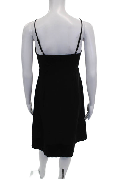 Banana Republic Women A-Line Dress Sleeveless Square Neck Black Petite Size 0