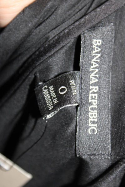 Banana Republic Women A-Line Dress Sleeveless Square Neck Black Petite Size 0
