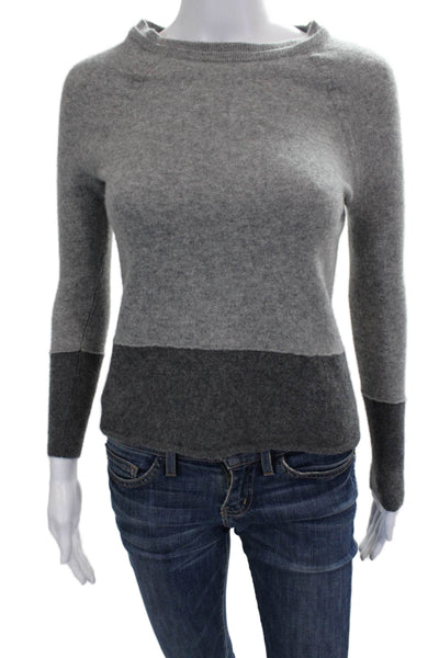 Vince Womens 100% Cashmere Boatneck Pullover Sweater Gray Long Sleeve Size XS