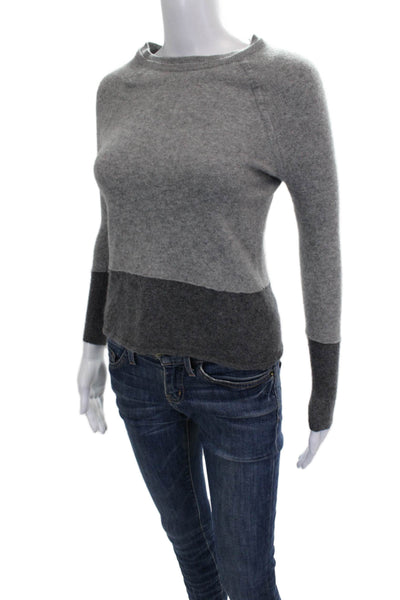Vince Womens 100% Cashmere Boatneck Pullover Sweater Gray Long Sleeve Size XS