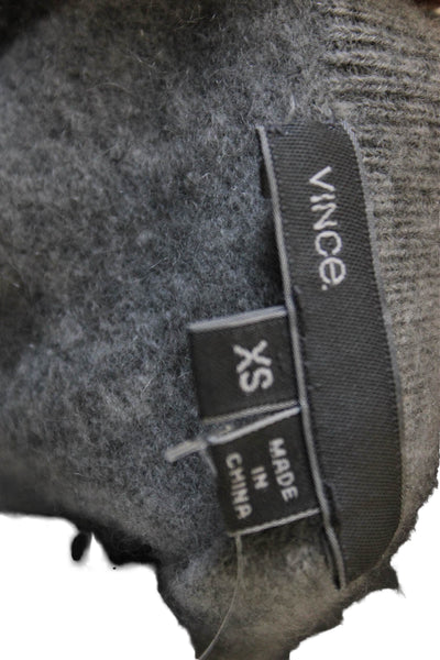 Vince Womens 100% Cashmere Boatneck Pullover Sweater Gray Long Sleeve Size XS
