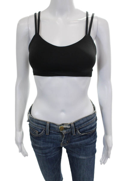 Lululemon Womens Spaghetti Strap Scoop Neck Padded Sports Bra Black Size 6