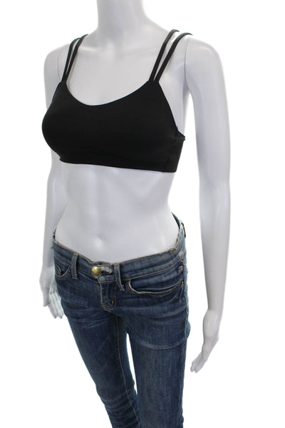 Lululemon Womens Spaghetti Strap Scoop Neck Padded Sports Bra Black Size 6