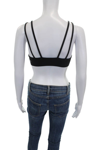 Lululemon Womens Spaghetti Strap Scoop Neck Padded Sports Bra Black Size 6