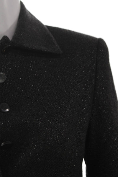 Ralph Lauren Black Label Women Black Basic Jacket Wool Cashmere Size 4