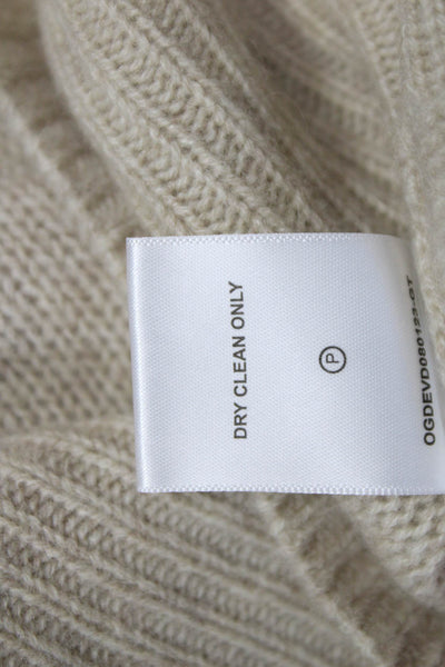 One Grey Day Womens Beige 100% Cashmere Sweater Crewneck Size S