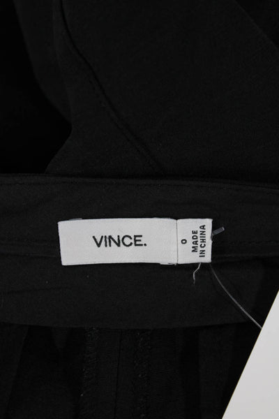 Vince Women Black Cupro Dress Pants Zip Inseam 27 Size 0