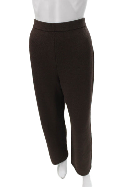 St. John Collection Womens Brown Wool Dress Pants Size 8