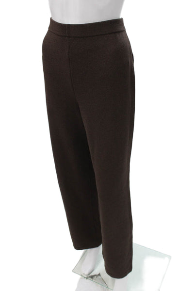 St. John Collection Womens Brown Wool Dress Pants Size 8