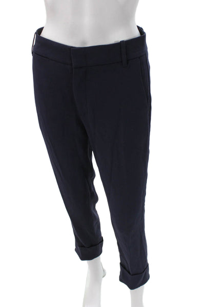 Vince Womens Ankle Pants Blue Triacetate Zip Inseam 26 Size 0
