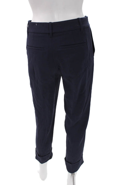 Vince Womens Ankle Pants Blue Triacetate Zip Inseam 26 Size 0