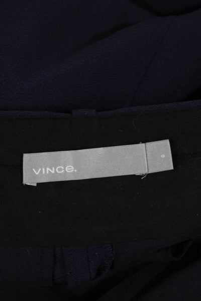 Vince Womens Ankle Pants Blue Triacetate Zip Inseam 26 Size 0