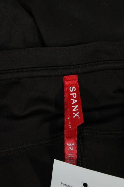 Spanx Womens Ankle Faux Suede Leggings Brown Size M
