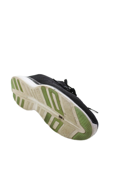 APL Womens Lace Up Knit Low Top Running Sneakers Black White Size 9