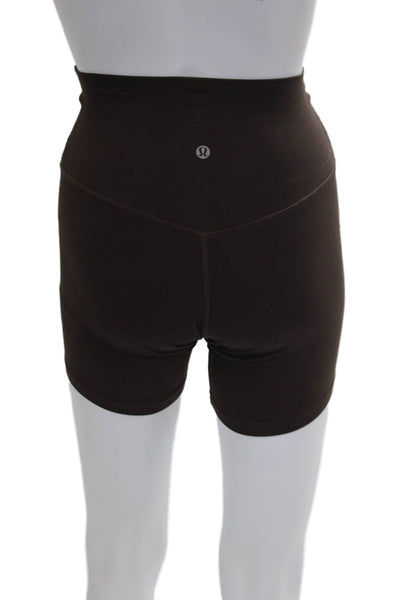 Lululemon Womens Athletic Nylon Shorts Brown Size 2