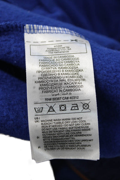 Adidas Mens Blue Track Jacket Zip 70% Cotton 30% Polyester Solid Size M