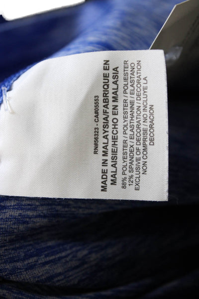 Nike Women Pullover Athleisure Blue Mock Neck Zip Long Sleeve Size M