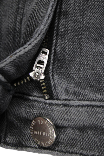 Current/Elliott Womens Skinny Gray High Rise Jeans Button Size 27