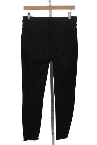 J Brand Womens Skinny High Rise Black Jeans Size 27