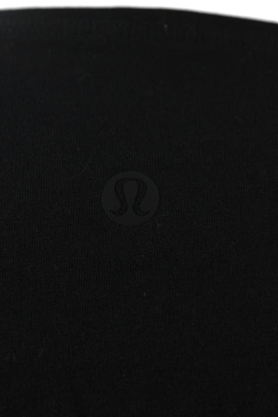Lululemon Women Long Sleeve Boat Neck Basic T-Shirt Black Size M