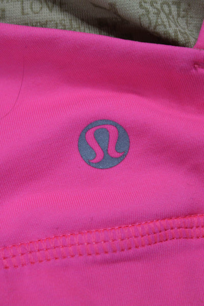 Lululemon Womens Strappy Back Sports Bra Neon Pink Size 8