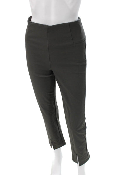 Athleta Womens Gray Ankle Pants Nylon Zip Inseam 27 Size 4