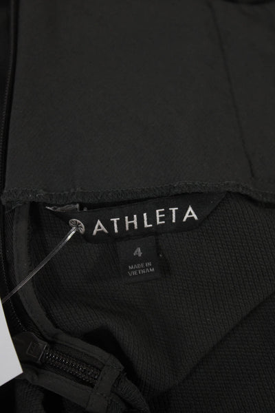 Athleta Womens Gray Ankle Pants Nylon Zip Inseam 27 Size 4