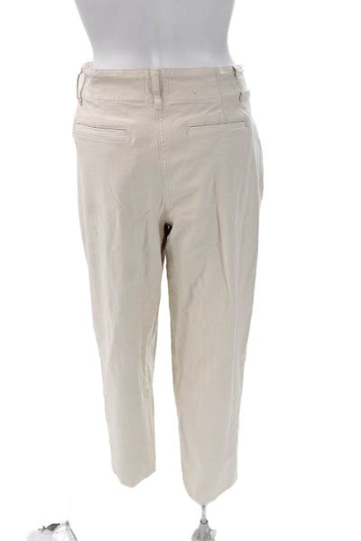 Wilfred Free Womens Chino Pants Ivory Cotton Zip Size 4