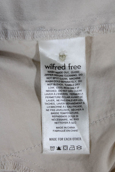 Wilfred Free Womens Chino Pants Ivory Cotton Zip Size 4