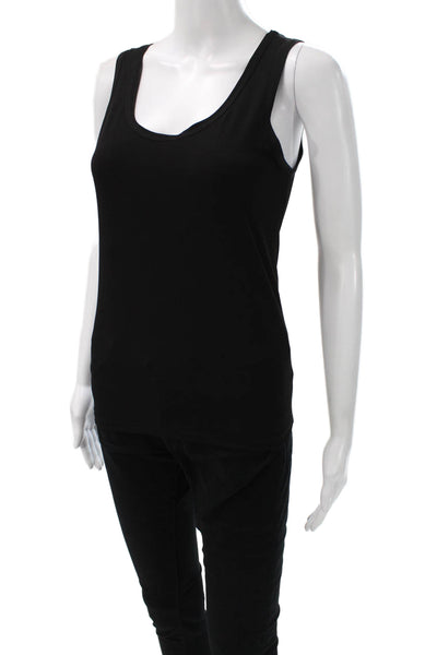 Love Ady Women Basic Sleeveless Scoop Neck Tank Black Size S