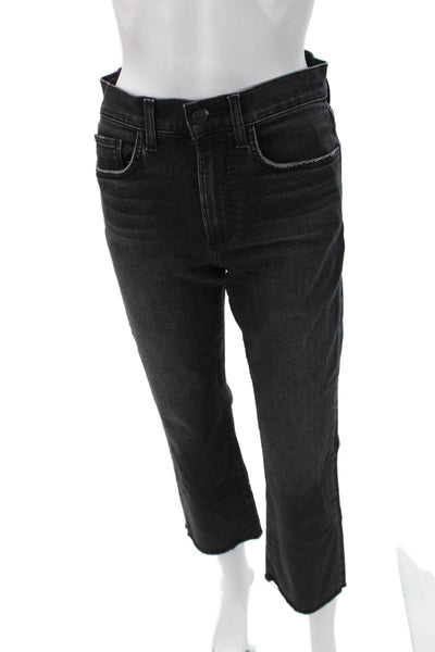 Joes Jeans Womens Straight Jeans Black High Rise Cotton Blend Size 26
