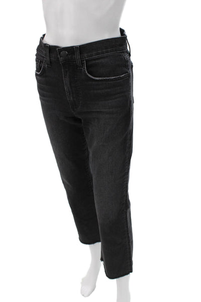 Joes Jeans Womens Straight Jeans Black High Rise Cotton Blend Size 26