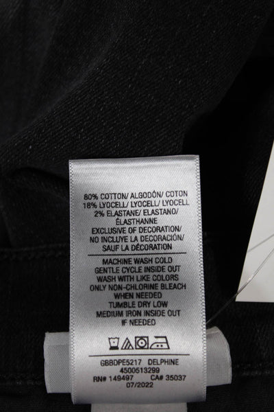 Joes Jeans Womens Straight Jeans Black High Rise Cotton Blend Size 26