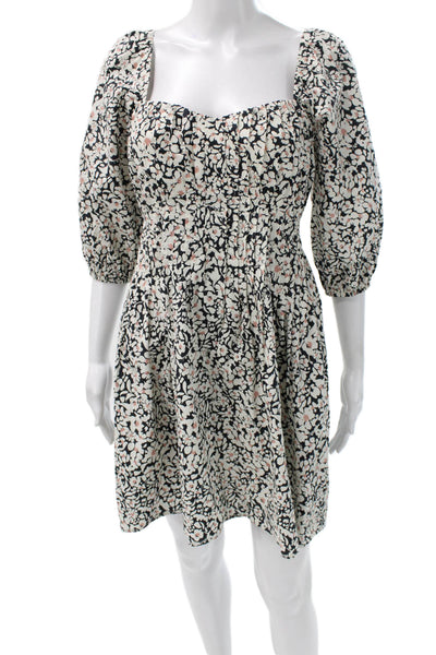 Greylin Anthropologie Womens Fit & Flare Floral Sweetheart Short Dress Size XS