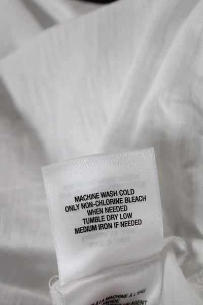 Joes Jeans Womens Basic White Cotton Round Neck Short Sleeve T-Shirt Size S