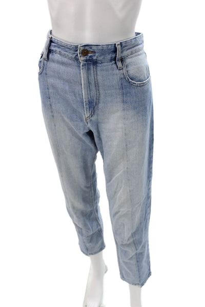 Isabel Marant Womens Blue Straight Jeans Button Size 40