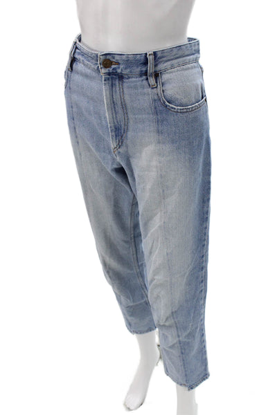 Isabel Marant Womens Blue Straight Jeans Button Size 40