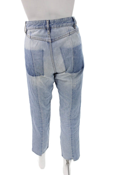 Isabel Marant Womens Blue Straight Jeans Button Size 40