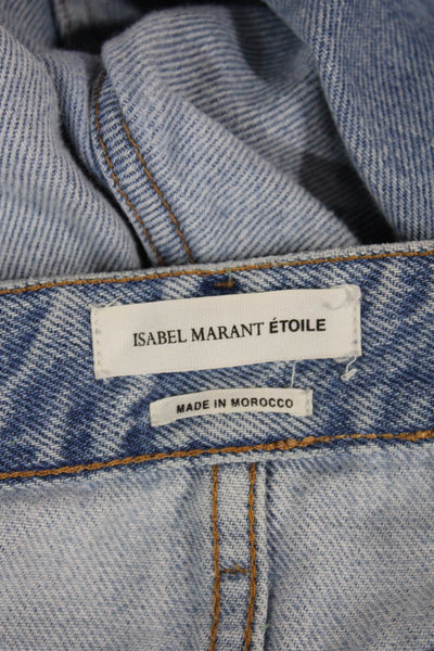 Isabel Marant Womens Blue Straight Jeans Button Size 40