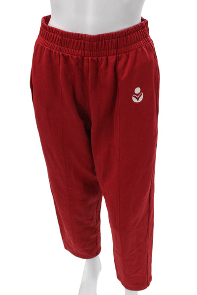 Isabel Marant Etoile Womens Red Pull On Polyamide Sweatpants Size 36